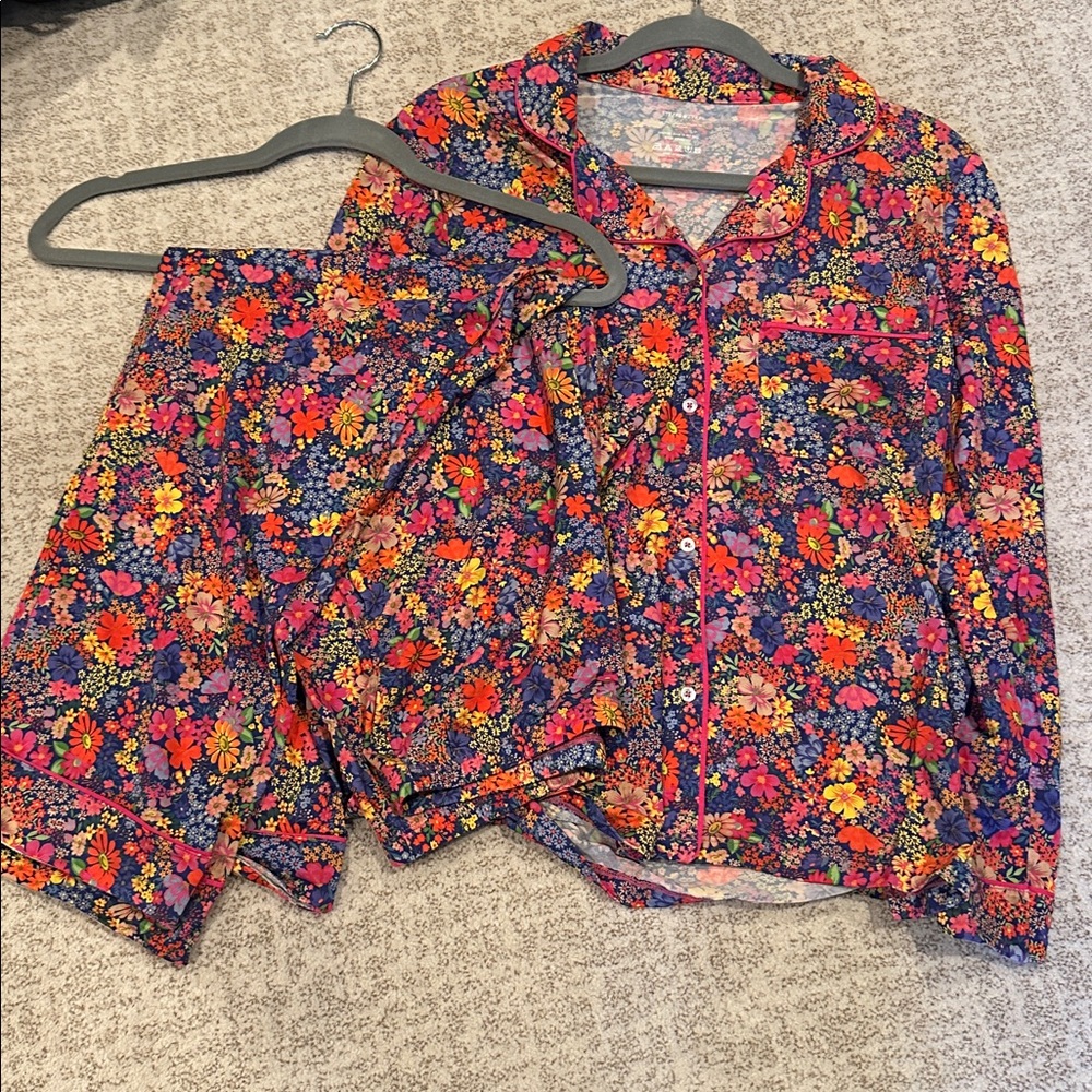 Stripe & Stare Long Sleeve PJ Floral Set, Small